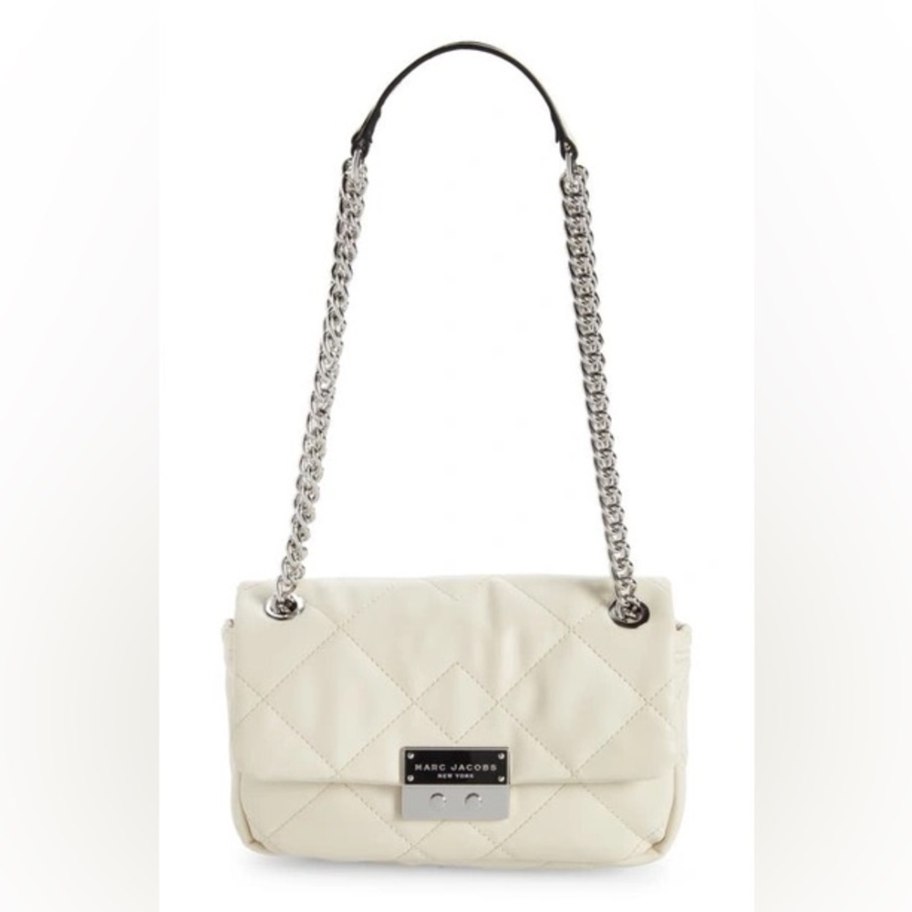 MARC JACOBS
Quilted Moto Shoulder Bag In Cloud White